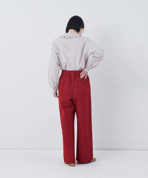 conges payes ADIEU TRISTESSE（コンジェ ペイエ アデュートリステス）の「【FAVE】ストレートパンツ（その他パンツ・レディース・ベージュ/ネイビー/インディゴブルー/レッド・M/L）」の15枚目の写真