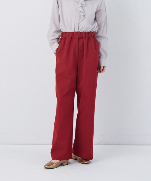 conges payes ADIEU TRISTESSE(コンジェ ペイエ アデュートリステス)の「【FAVE】ストレートパンツ(その他パンツ・レディース・ベージュ/ネイビー/インディゴブルー/レッド・M/L)」の10枚目の写真