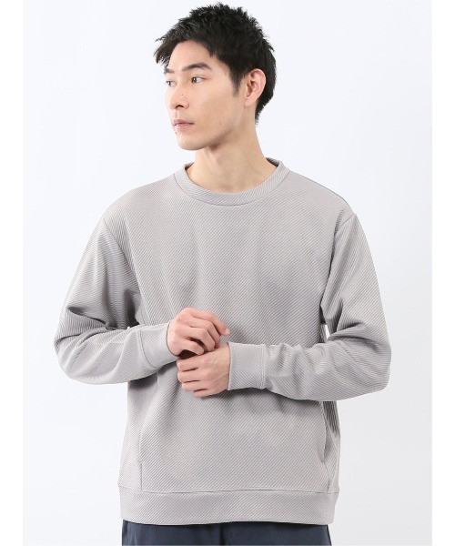 m.f.editorial(エムエフエディトリアル)の「【ストレッチ トレーナー】m.f.エディトリアル メンズ ふくれジャガード クルー プルオーバー(スウェット・メンズ・ホワイト/ブラック/グレー系その他2・X-LARGE/MEDIUM/LARGE)」の3枚目の写真