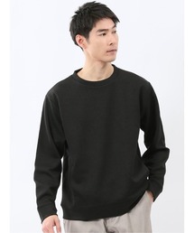 m.f.editorial（エムエフエディトリアル）の「【ストレッチ トレーナー】m.f.エディトリアルメンズ ふくれジャガード クループルオーバー（スウェット）」