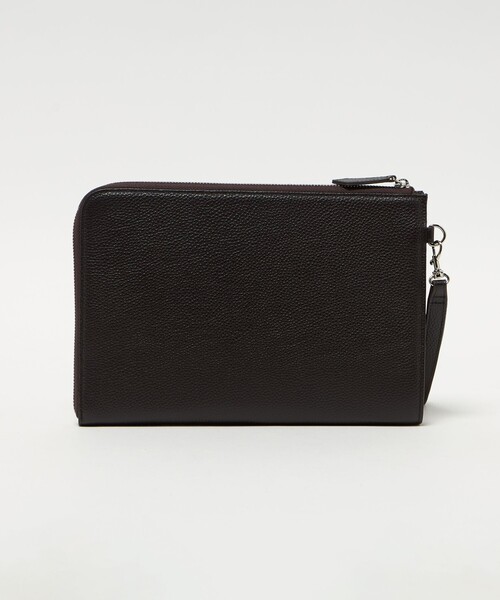 A DAY IN THE LIFE UNITED ARROWS(アデイインザライフユナイテッドアローズ)の「レザー ミニ クラッチバッグ<A DAY IN THE LIFE>(トートバッグ・メンズ・ブラック/ダークブラウン・FREE)」の4枚目の写真