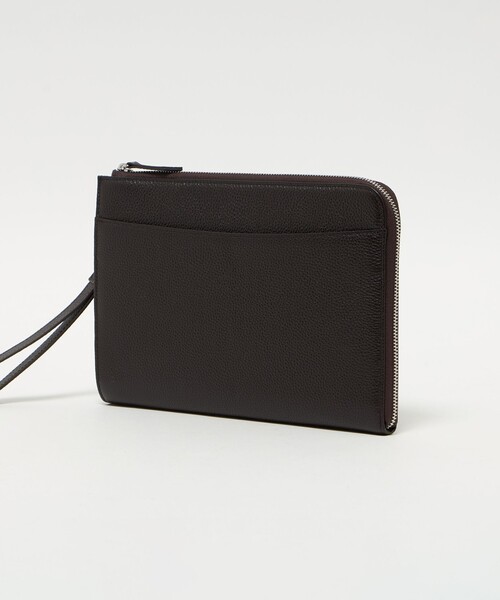 A DAY IN THE LIFE UNITED ARROWS(アデイインザライフユナイテッドアローズ)の「レザー ミニ クラッチバッグ<A DAY IN THE LIFE>(トートバッグ・メンズ・ブラック/ダークブラウン・FREE)」の5枚目の写真