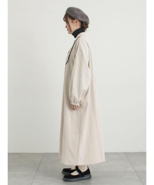 Samansa Mos2(サマンサ モスモス)の「【S/Mサイズ】切替配色刺繍ワンピース(ワンピース・レディース・モカ/ベージュ/ブラック・M/S)」の4枚目の写真