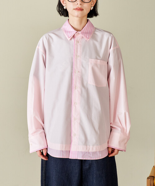 レイヤード風 デザインシャツ（シャツ/ブラウス）｜FREAK'S STORE