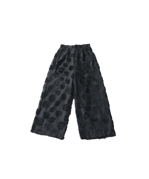antiqua（アンティカ）の「ドット柄 シアー ワイド パンツ（その他パンツ・レディース・ブラック・MEDIUM/LARGE）」の2枚目の写真