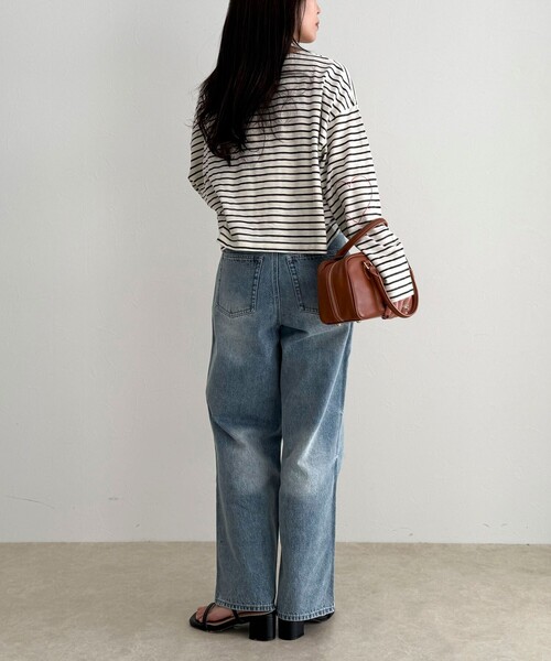 fredy emue(フレディエミュ)の「【人気商品の新型】ボーダーハートステッチルーズロンTシャツ(Tシャツ/カットソー・レディース・ホワイト系その他/ブラック系その他/ピンク系その他/イエロー系その他・38)」の6枚目の写真