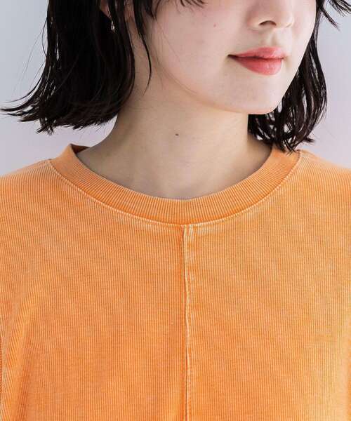 Green Parks(グリーンパークス)の「ヴィンテージ加工ドルマンカットプルオーバー(Tシャツ/カットソー・レディース・チャコールグレー/ベージュ/オレンジ・FREE)」の10枚目の写真