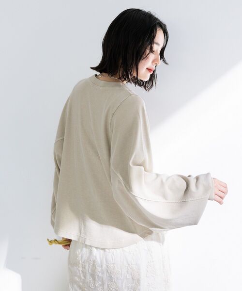 Green Parks(グリーンパークス)の「ヴィンテージ加工ドルマンカットプルオーバー(Tシャツ/カットソー・レディース・チャコールグレー/ベージュ/オレンジ・FREE)」の19枚目の写真