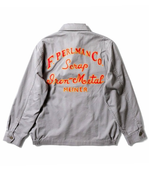 セール】HOUSTON ヒューストン COTTON HARRINGTON JACKET ロゴ