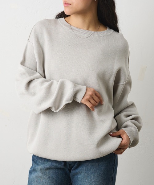 COLONY 2139（コロニートゥーワンスリーナイン）の「配色アウトリンキングニットプルオーバー（ニット/セーター・メンズ・オレンジ/ブラック/グレー・MEDIUM/LARGE）」の3枚目の写真