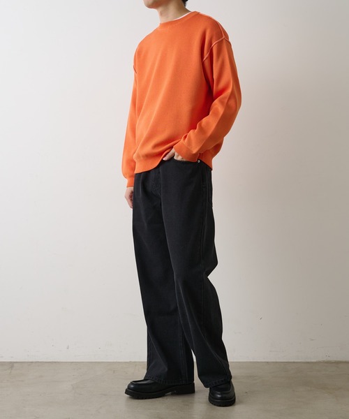 COLONY 2139（コロニートゥーワンスリーナイン）の「配色アウトリンキングニットプルオーバー（ニット/セーター・メンズ・オレンジ/ブラック/グレー・MEDIUM/LARGE）」の6枚目の写真