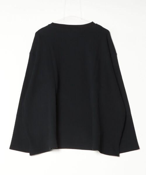 HARVESTY(ハーベスティ)の「HARVESTY / ハーベスティー JUMBO WAFFLE L/S TEE ジャンボ ワッフル ロングスリーブTシャツ(Tシャツ/カットソー・レディース・ブラック/オフホワイト・1/2)」の3枚目の写真