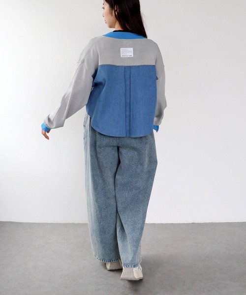 Cepica(セピカ)の「MARECHAL TERRE / マルシャルテル】ニットコンビネーションカーディガン(カーディガン/ボレロ・レディース・アイボリー/グレー・FREE)」の14枚目の写真