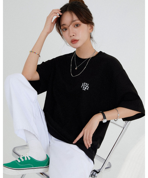 muahmuah（ムーアムーア）の「レタリングロゴ半袖Tシャツ[2色]（Tシャツ/カットソー・レディース・ホワイト/ブラック・FREE）」の14枚目の写真