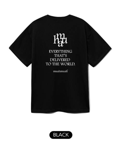 muahmuah（ムーアムーア）の「レタリングロゴ半袖Tシャツ[2色]（Tシャツ/カットソー・レディース・ホワイト/ブラック・FREE）」の16枚目の写真