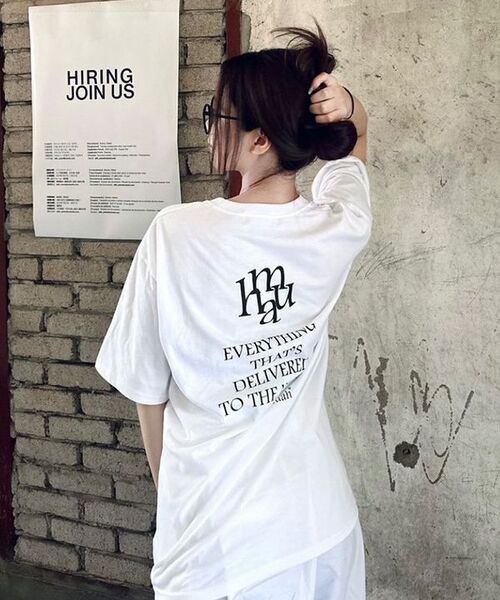 muahmuah（ムーアムーア）の「レタリングロゴ半袖Tシャツ[2色]（Tシャツ/カットソー・レディース・ホワイト/ブラック・FREE）」の20枚目の写真