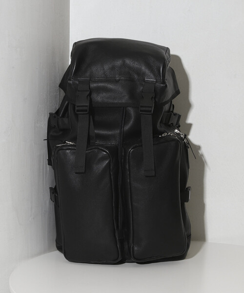 Firsthand(ファーストハンド)の「Firsthand/ファーストハンド Leather Backpack L / レザーバックパック / 牛革 / 撥水レザー(バックパック/リュック・メンズ・ブラック・ONE SIZE)」の20枚目の写真