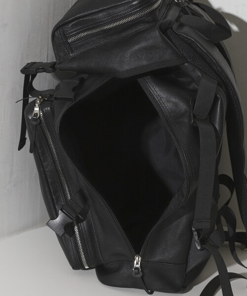 Firsthand(ファーストハンド)の「Firsthand/ファーストハンド Leather Backpack L / レザーバックパック / 牛革 / 撥水レザー(バックパック/リュック・メンズ・ブラック・ONE SIZE)」の15枚目の写真