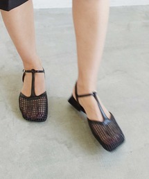 Daniella&GEMMA | Tストラップメッシュサンダル(サンダル)