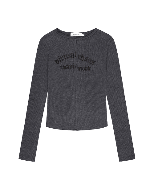 ROCKCAKE(ロックケーキ)の「Incision Boat Neck Top - Charcoal(Tシャツ/カットソー・レディース・その他・SMALL)」の5枚目の写真