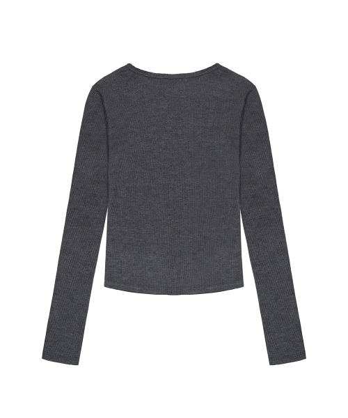 ROCKCAKE(ロックケーキ)の「Incision Boat Neck Top - Charcoal(Tシャツ/カットソー・レディース・その他・SMALL)」の4枚目の写真