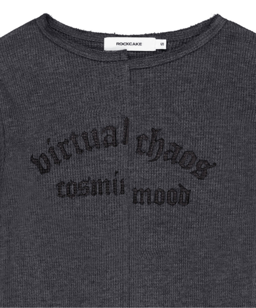 ROCKCAKE(ロックケーキ)の「Incision Boat Neck Top - Charcoal(Tシャツ/カットソー・レディース・その他・SMALL)」の3枚目の写真