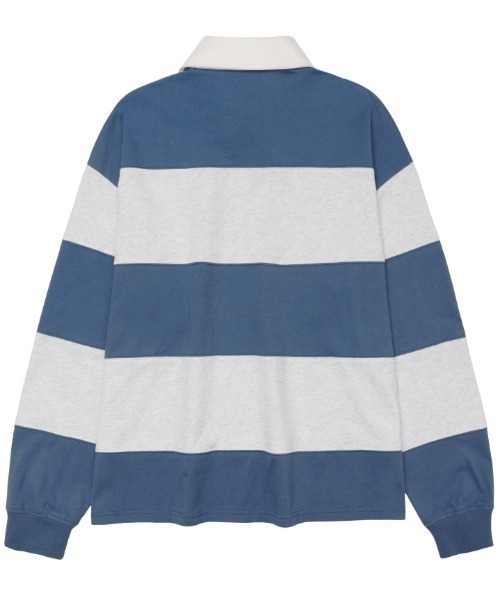 AMESWORLDWIDE（アメスワールドワイド）の「A'GEM/9 × .kom 『AMESWORLDWIDE/アメスワールドワイド』 BIG STRIPE RUGBY LS TEE/ビッグボーダーラグビー ロングスリーブ（Tシャツ/カットソー・レディース・ブルー/レッド・M）」の12枚目の写真