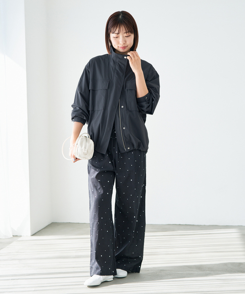 IENA（イエナ）の「ウォッシャブルライトスタンドブルゾン（その他アウター・レディース・アイボリー/チャコールグレー・FREE）」の3枚目の写真