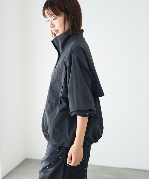 IENA（イエナ）の「ウォッシャブルライトスタンドブルゾン（その他アウター・レディース・アイボリー/チャコールグレー・FREE）」の6枚目の写真