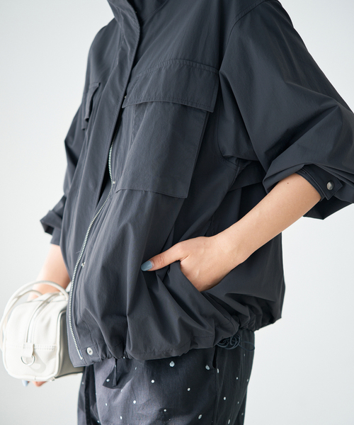 IENA（イエナ）の「ウォッシャブルライトスタンドブルゾン（その他アウター・レディース・アイボリー/チャコールグレー・FREE）」の9枚目の写真