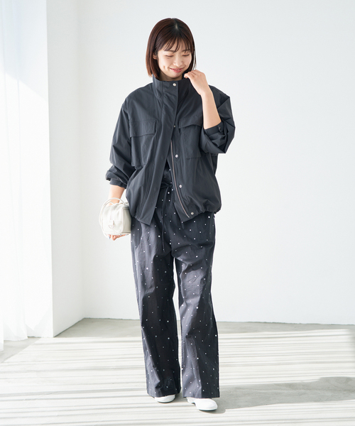 IENA（イエナ）の「ウォッシャブルライトスタンドブルゾン（その他アウター・レディース・アイボリー/チャコールグレー・FREE）」の11枚目の写真