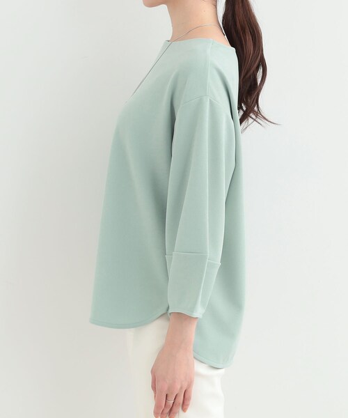 SHOO・LA・RUE(シューラルー)の「【2点セット/7分袖】ランタンスリーブで女性らしい インせず着られる ネックレス付きブラウス(シャツ/ブラウス・レディース・ブラック/ブラウン系/サックスブルー/オフホワイト・01/02/03/04)」の22枚目の写真