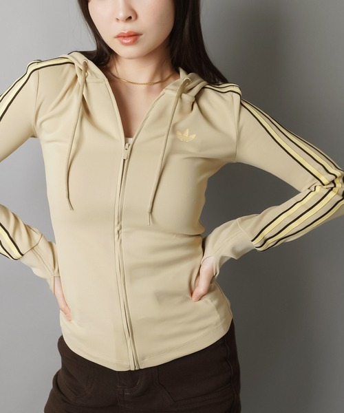 adidas(アディダス)の「【adidas/アディダス】タイトジップパーカー/ピタ見え/セットアップ対応(パーカー・レディース・カーキ/ブラウン・M)」の18枚目の写真