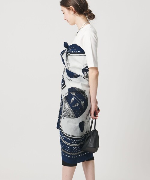 manipuri（マニプリ）の「【一部別注】＜manipuri＞C/SI ストール（ストール/ショール・レディース・ネイビー/シャーベット・FREE）」の9枚目の写真