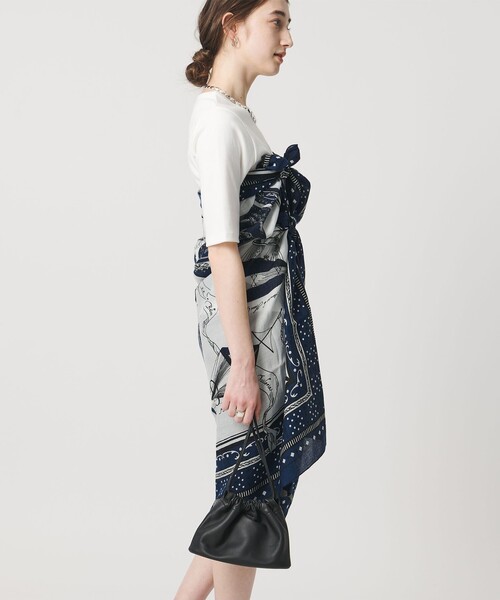 manipuri（マニプリ）の「【一部別注】＜manipuri＞C/SI ストール（ストール/ショール・レディース・ネイビー/シャーベット・FREE）」の10枚目の写真