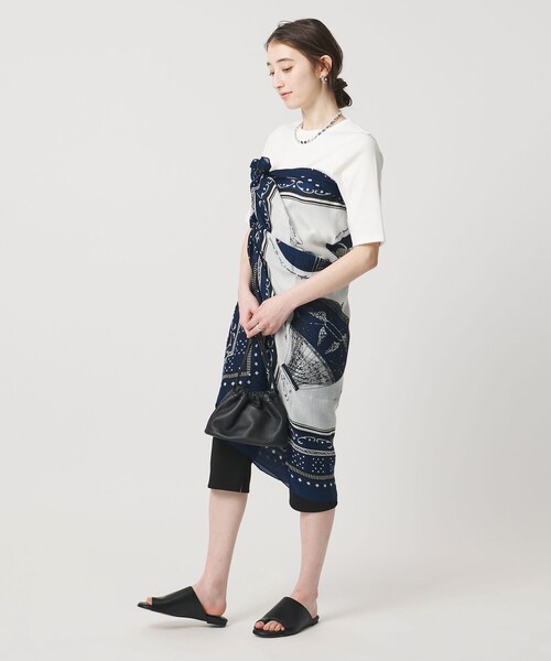 manipuri（マニプリ）の「【一部別注】＜manipuri＞C/SI ストール（ストール/ショール・レディース・ネイビー/シャーベット・FREE）」の11枚目の写真