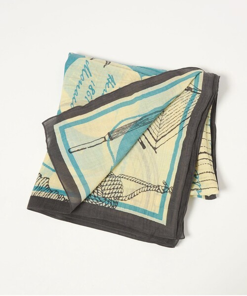 manipuri（マニプリ）の「【一部別注】＜manipuri＞C/SI ストール（ストール/ショール・レディース・ネイビー/シャーベット・FREE）」の13枚目の写真