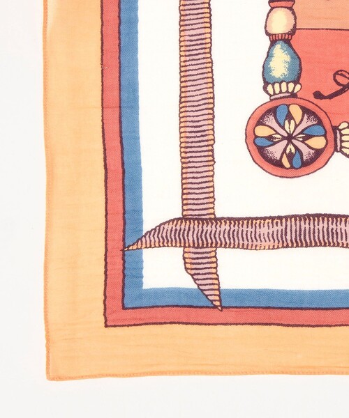 manipuri（マニプリ）の「【一部別注】＜manipuri＞C/SI ストール（ストール/ショール・レディース・ネイビー/シャーベット・FREE）」の15枚目の写真