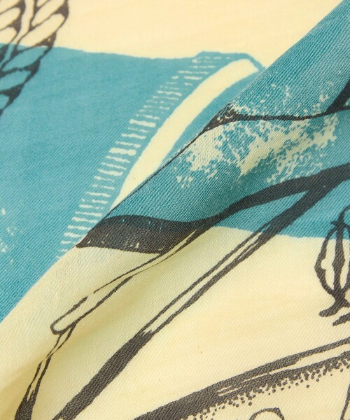 manipuri（マニプリ）の「【一部別注】＜manipuri＞C/SI ストール（ストール/ショール・レディース・ネイビー/シャーベット・FREE）」の18枚目の写真