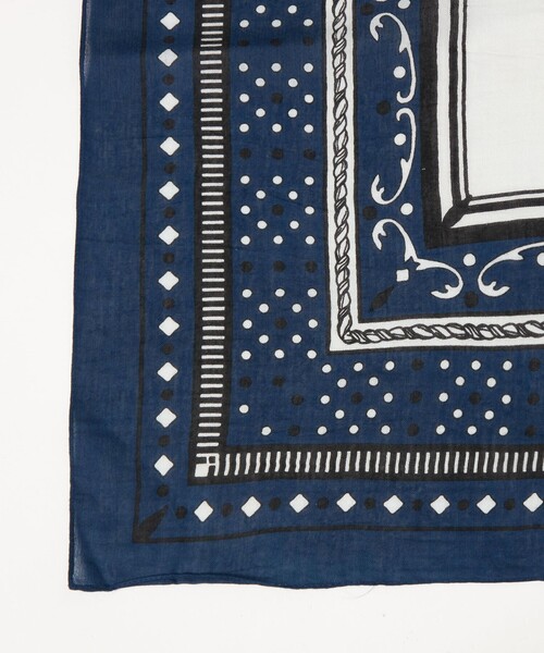 manipuri（マニプリ）の「【一部別注】＜manipuri＞C/SI ストール（ストール/ショール・レディース・ネイビー/シャーベット・FREE）」の19枚目の写真