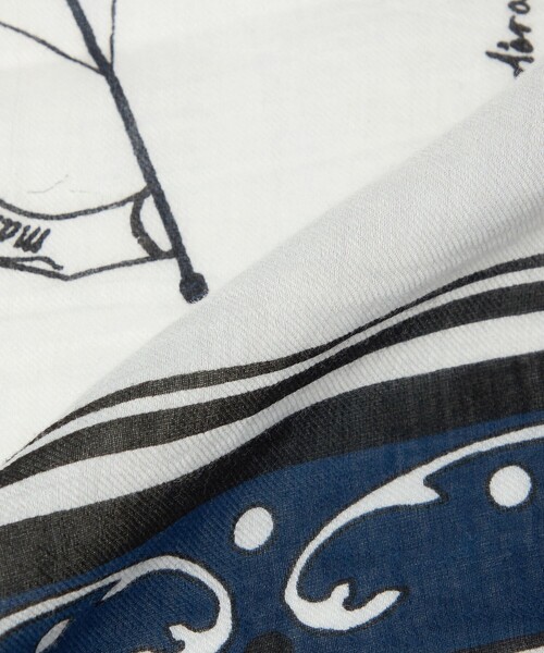 manipuri（マニプリ）の「【一部別注】＜manipuri＞C/SI ストール（ストール/ショール・レディース・ネイビー/シャーベット・FREE）」の20枚目の写真