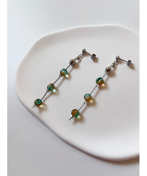 tone（トーン）の「【TOMEI LAB】グラデーション チェーン ピアス(MA)（ピアス（両耳用）・レディース・ブルー系その他/イエロー系その他・FREE）」の6枚目の写真