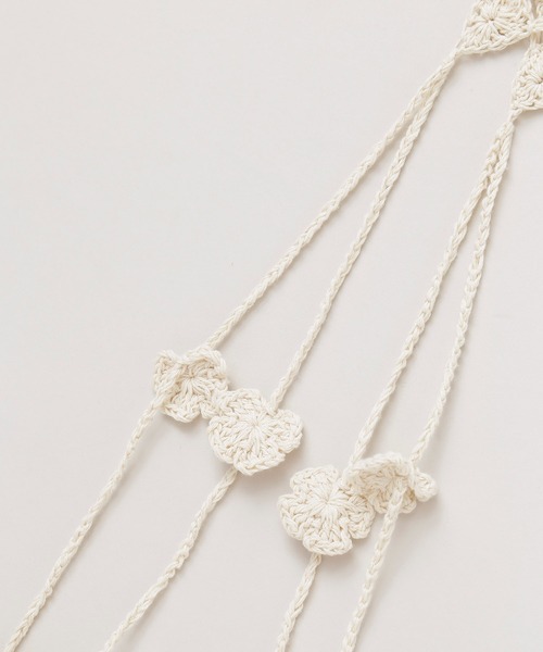 チャイハネ（チャイハネ）の「【チャイハネ】クロシェ編みバブーシュカキャップ（ニットキャップ/ビーニー・レディース・オレンジ/ホワイト/ブルー・FREE）」の7枚目の写真