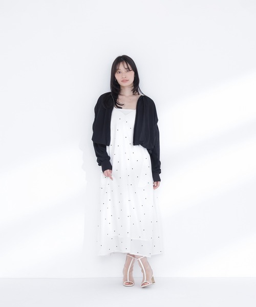 NATURAL BEAUTY BASIC（ナチュラルビューティーベーシック）の「◇エアリーギャザーブルゾン（ブルゾン・レディース・ブラウン/ブラック/オフホワイト・FREE）」の7枚目の写真