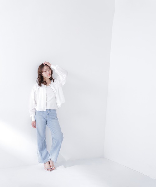 NATURAL BEAUTY BASIC（ナチュラルビューティーベーシック）の「◇エアリーギャザーブルゾン（ブルゾン・レディース・ブラウン/ブラック/オフホワイト・FREE）」の19枚目の写真