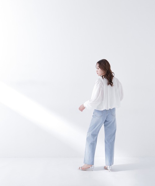 NATURAL BEAUTY BASIC（ナチュラルビューティーベーシック）の「◇エアリーギャザーブルゾン（ブルゾン・レディース・ブラウン/ブラック/オフホワイト・FREE）」の21枚目の写真