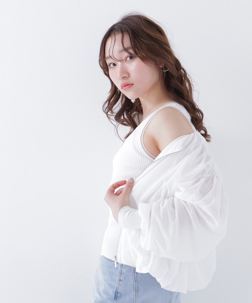 NATURAL BEAUTY BASIC（ナチュラルビューティーベーシック）の「◇エアリーギャザーブルゾン（ブルゾン・レディース・ブラウン/ブラック/オフホワイト・FREE）」の22枚目の写真