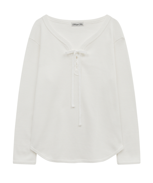 Midnight Move(ミッドナイトムーブ)の「waffle t (ivory)(Tシャツ/カットソー・レディース・その他・FREE)」の2枚目の写真