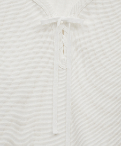 Midnight Move(ミッドナイトムーブ)の「waffle t (ivory)(Tシャツ/カットソー・レディース・その他・FREE)」の3枚目の写真