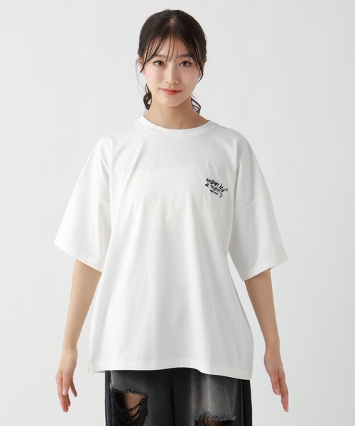 repipi armario(レピピ アルマリオ)の「AcidWashルーズTシャツ(Tシャツ/カットソー・キッズ・パープル/ホワイト系4/ブラック系2/ブルー/ホワイト系1/ブラック系5/ブラック系6・SMALL/MEDIUM/LARGE)」の11枚目の写真